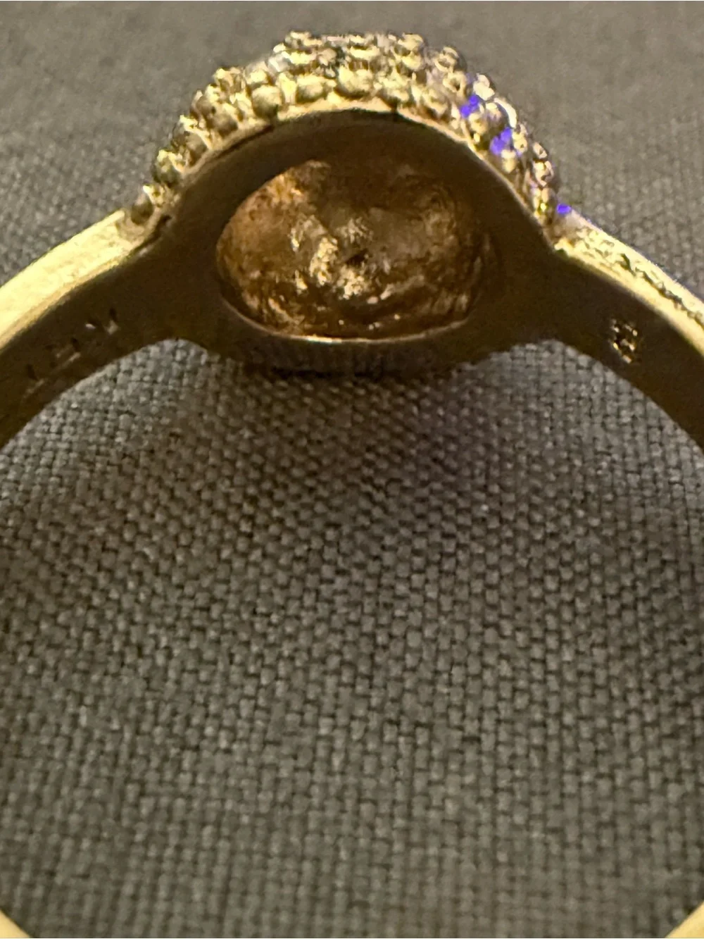 Gold-Tone Vintage Avon Dome Cluster Ring Size 8